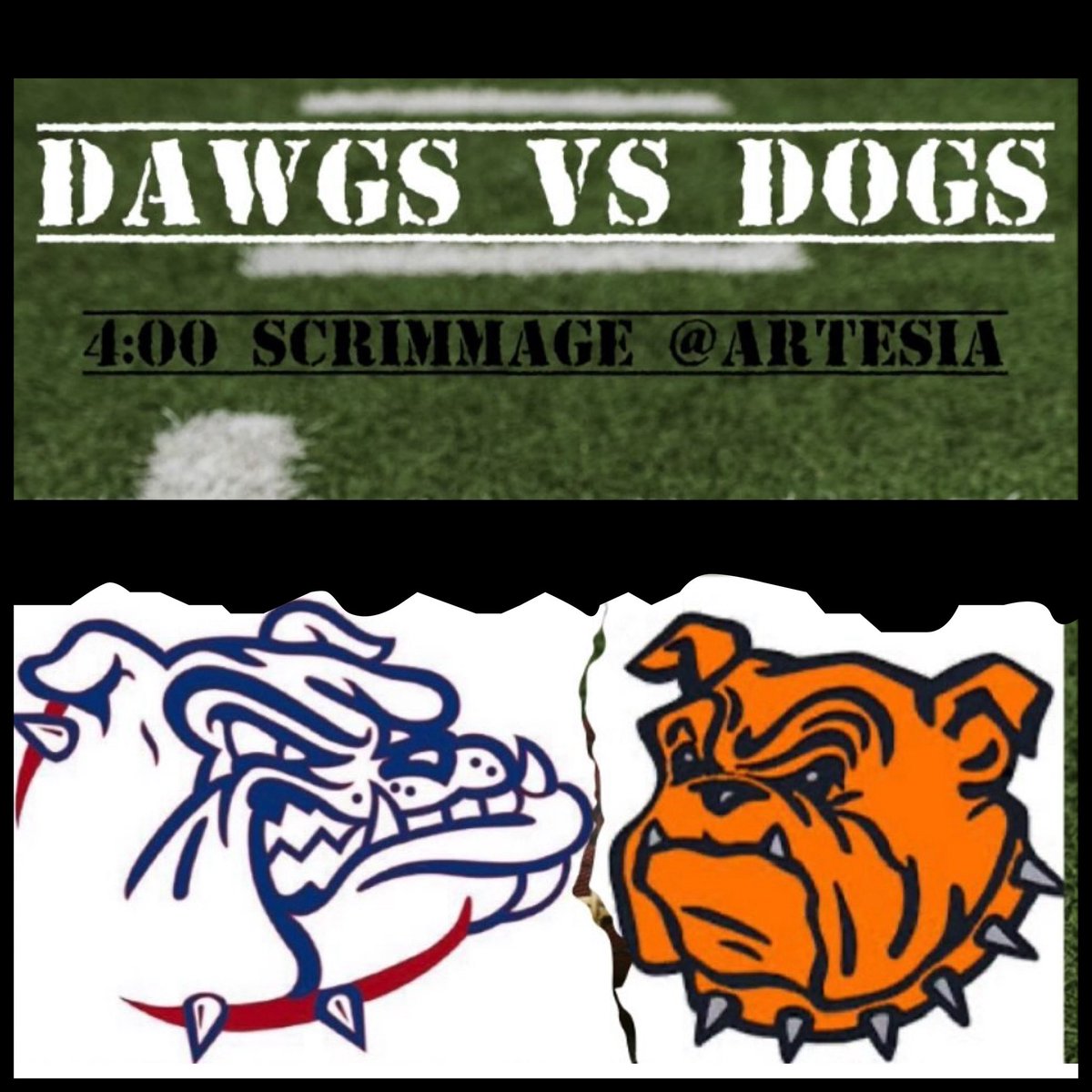 Scrimmage Day! Dawgs vs Dogs in the Bulldog Bowl! 4:00 pm in Artesia #CONQUERALL11