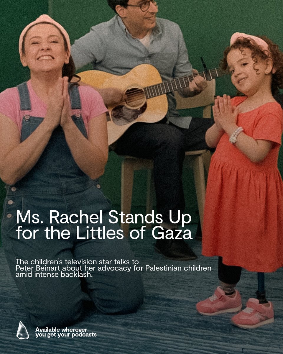 Jewish Currents (@jewishcurrents) on Twitter photo On this episode of On the Nose, <a href="/PeterBeinart/">Peter Beinart</a> spoke to Ms. Rachel about her advocacy for Palestinian children amid pro-Israel backlash, the role faith has played in her decision to speak out, and why more celebrities haven’t followed suit.
jewishcurrents.org/ms-rachel-stan… On this episode of On the Nose, <a href="/PeterBeinart/">Peter Beinart</a> spoke to Ms. Rachel about her advocacy for Palestinian children amid pro-Israel backlash, the role faith has played in her decision to speak out, and why more celebrities haven’t followed suit.
jewishcurrents.org/ms-rachel-stan…