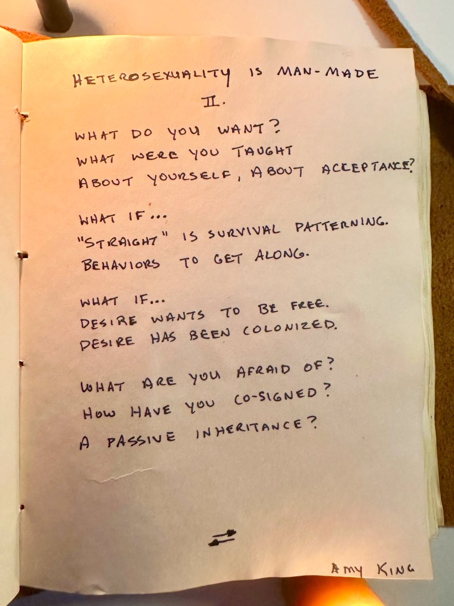amyhappens's tweet image. HETEROSEXUALITY IS MAN-MADE 🖤

Part II.

Straight is survival patterning. 
A social contract. 

Desire has been colonized. 

#HeterosexualityIsManMade #Queer #Rupture
#compulsoryheterosexuality #witchpower #hetero #lgbt #notnatural