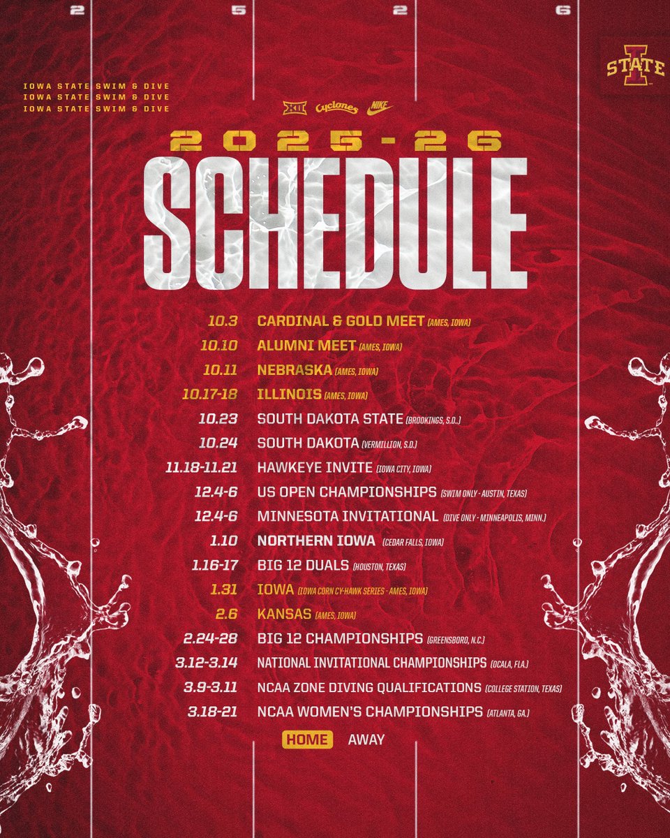 🚨𝟐𝟎𝟐𝟓-𝟐𝟔 𝐒𝐜𝐡𝐞𝐝𝐮𝐥𝐞 𝐔𝐧𝐯𝐞𝐢𝐥𝐞𝐝🚨

📰: tinyurl.com/2cbcyqav 

#Cyclones #swimdive