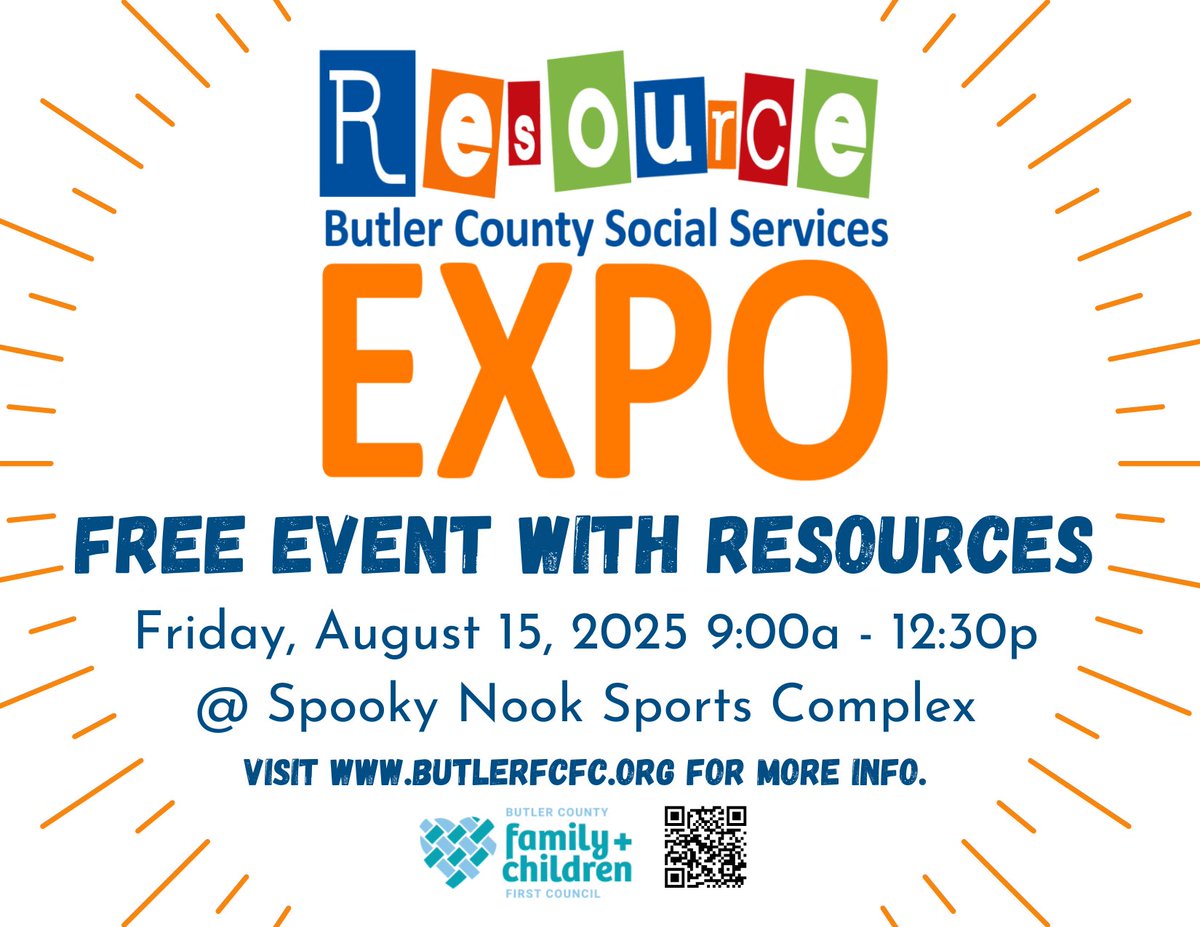 BCW_Workforce's tweet image. The Family and Children First Council Resource Expo is TOMORROW — August 15 from 9AM–12:30PM at Spooky Nook Sports!

📌 100+ resource tables
🎁 Free bags + guides for the first 350 guests
💙 FREE for all to attend

#HamiltonOH #FCFCExpo #FamilyResources #CommunityStrong