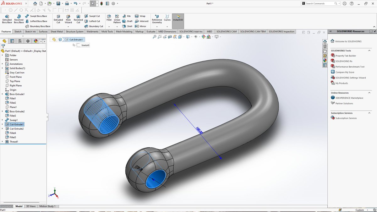 Iam_tony_01's tweet photo. My solidworks model of a D-shackle
#mechanical #SOLIDWORKS #shackle #3dmodeling https://t.co/rCqf8L1KwB