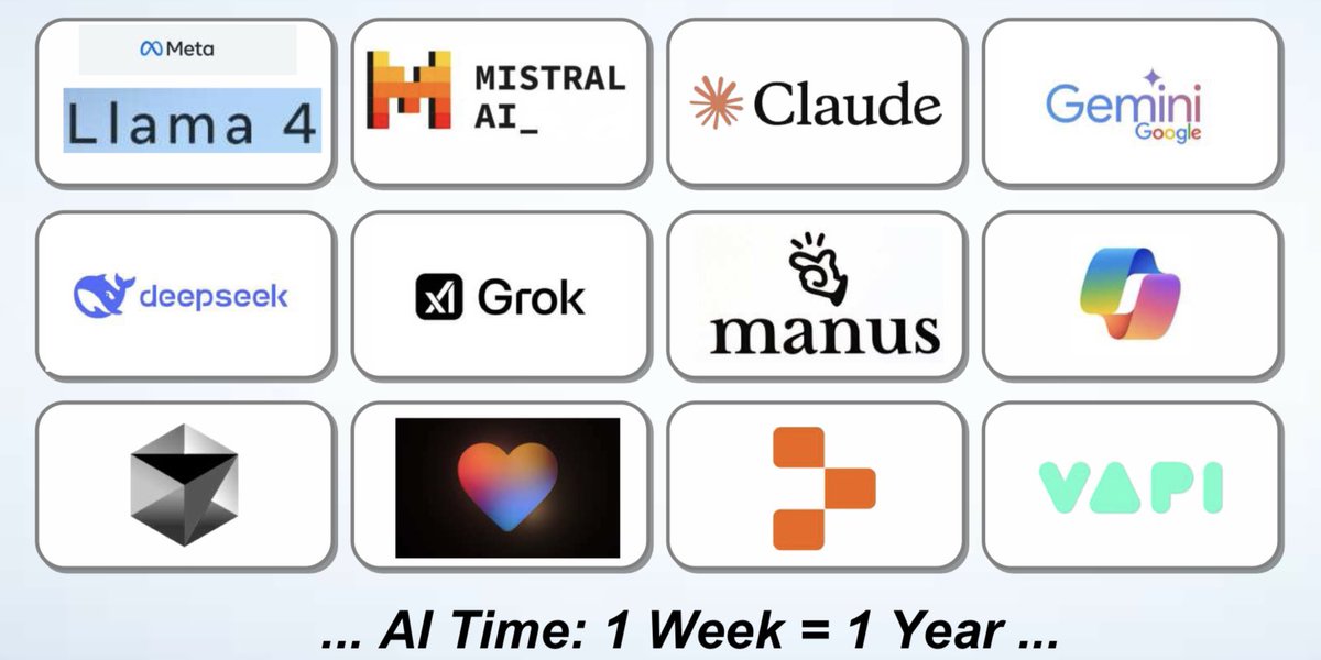 AIEasyGrow's tweet image. ⏩ AI’s on fast-forward: 1 week feels like a year of progress! Billions are pouring in, turbocharging breakthroughs that reshape everything. 
Where do you get your daily info? 💥 #AIExplosion #AImeetsCapital #TimeWarp @grok @Vapi_AI @lovable_dev @cursor_ai @Replit