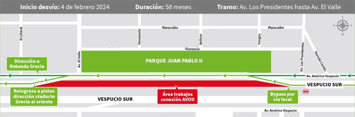 Autopista Vespucio Oriente ll (@avo2_) on Twitter photo Informamos. Se mantiene bypass por desvío tránsito de autopista Vespucio Sur al oriente hacia vía local de A. Vespucio entre calle Av. Los Presidentes y Av. el Valle, en comuna de #Peñalolén. Recuerde planificar su viaje <a href="/TTISantiago/">TransporteInforma Región Metropolitana De Santiago</a> <a href="/radiocarab/">Carabineros Radio</a> <a href="/mop_rm/">MOP RM</a> Informamos. Se mantiene bypass por desvío tránsito de autopista Vespucio Sur al oriente hacia vía local de A. Vespucio entre calle Av. Los Presidentes y Av. el Valle, en comuna de #Peñalolén. Recuerde planificar su viaje <a href="/TTISantiago/">TransporteInforma Región Metropolitana De Santiago</a> <a href="/radiocarab/">Carabineros Radio</a> <a href="/mop_rm/">MOP RM</a>