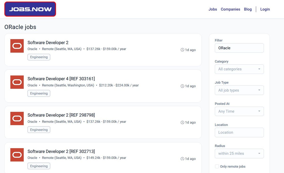 Josh (@xjosh) on Twitter photo An <a href="/Oracle/">Oracle</a> employee told me that these <a href="/JobsNowPR/">Discover Hidden Jobs.Now!</a> listings do not appear on their public or internal listings. This not only perpetuates the anti-US citizen PERM green card scam, he says it stops US employees from seeing new pay rates! They pay H-1Bs MORE and HIDE IT. <a href="/PFIRorg/">Project for Immigration Reform</a> An <a href="/Oracle/">Oracle</a> employee told me that these <a href="/JobsNowPR/">Discover Hidden Jobs.Now!</a> listings do not appear on their public or internal listings. This not only perpetuates the anti-US citizen PERM green card scam, he says it stops US employees from seeing new pay rates! They pay H-1Bs MORE and HIDE IT. <a href="/PFIRorg/">Project for Immigration Reform</a>