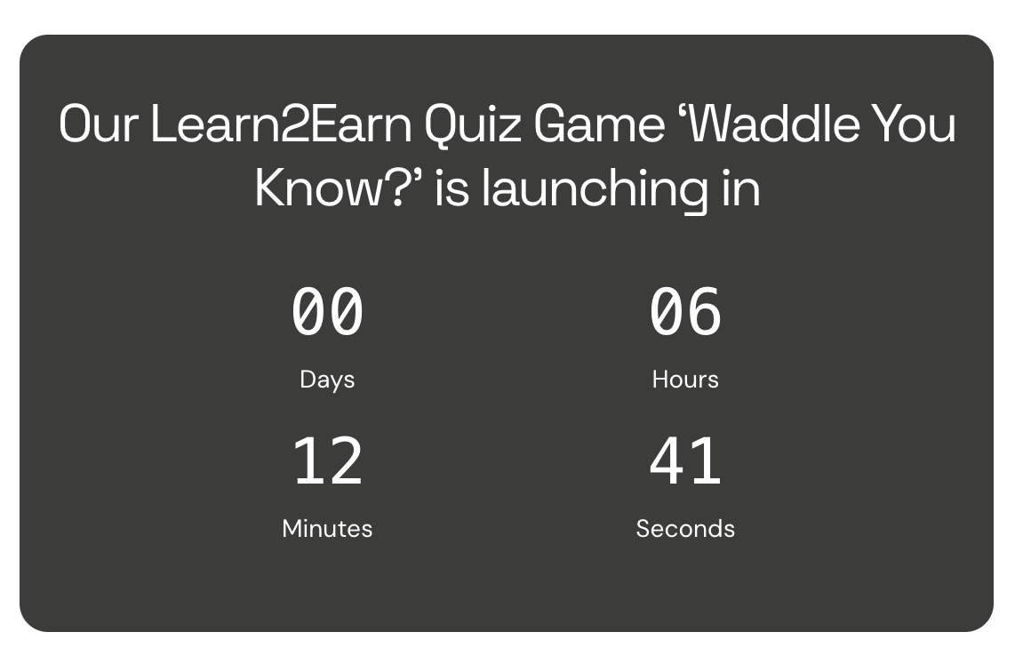 'Waddle You Know?' is launching soon on <a href="/AbstractChain/">Abstract</a> ✳️

Bet on teams that stick to their plans. Bet on teams that continue to work through obstacles. 💡

Having a X account is actually the least of my concerns. Once we'll get it back you'll be able to tell very fast. 🎀