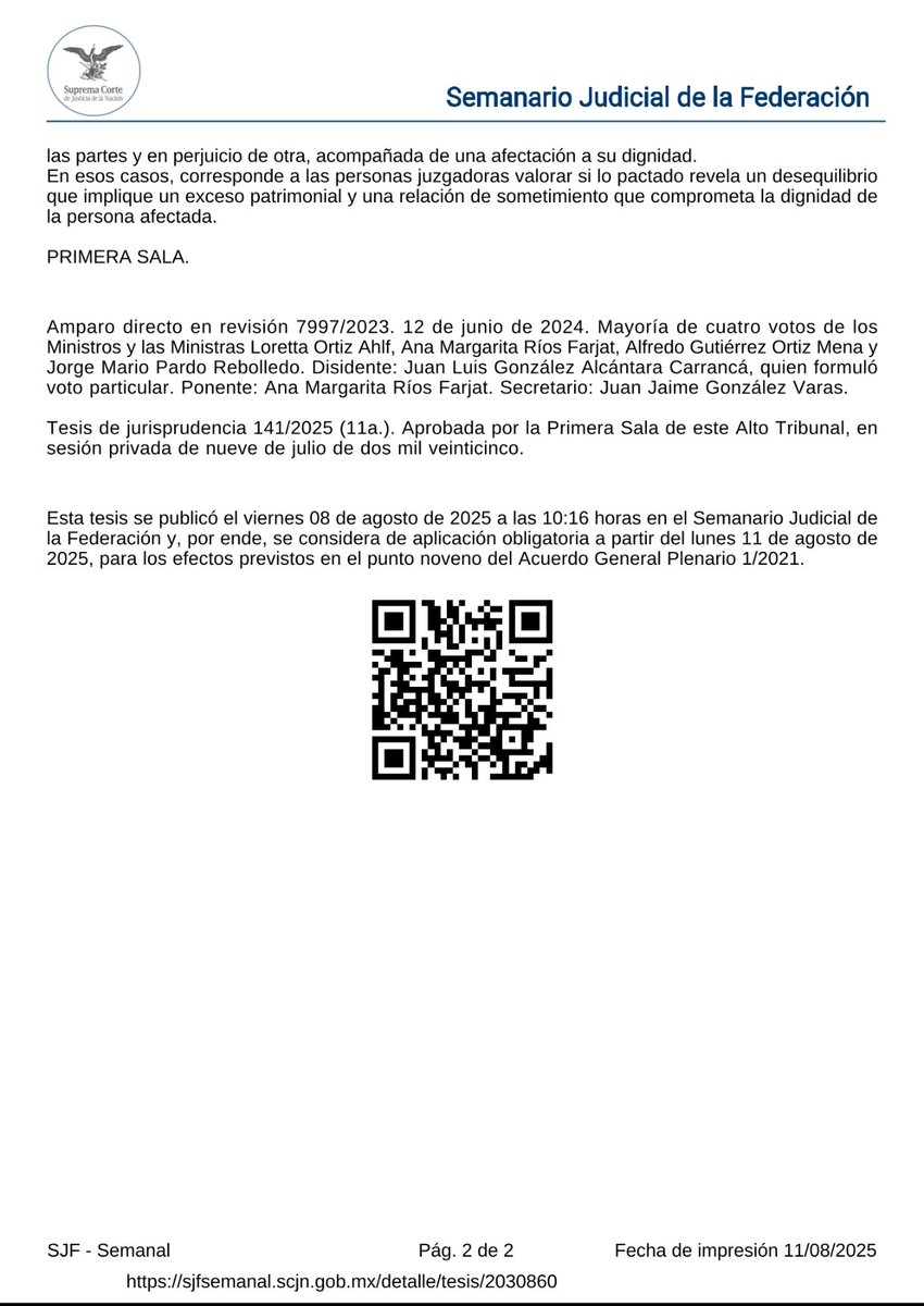erik_ortuno's tweet photo. 🚨⚖️ #AlertaLegal | La #SCJN establece que cláusulas penales, intereses moratorios u otras condiciones que generen 💰 beneficio económico desproporcionado y afecten la dignidad de una persona pueden ser inválidas 📜 (Reg. 2030860 – Vigente desde 11/08/2025)

💡 Ejemplo: Si tu contrato exige una multa altísima por retraso o incumplimiento, 📉 podría anularse por considerarse explotación de la persona por la persona.

✅ Este criterio protege la dignidad y fomenta el equilibrio contractual.
🔍 Revisa tus contratos y evita riesgos legales o demandas innecesarias.

📌 Si enfrentas un juicio que involucra este tipo de cláusulas, ofrezco defensa fiscal, peritajes contables y de auditoría para respaldar tu caso.

#Derecho #Contratos #Empresas #Legal #Jurídico #SCJN #CláusulasPenales #Compliance #Negocios #México #AsesoríaLegal #DefensaFiscal #PeritajeContable