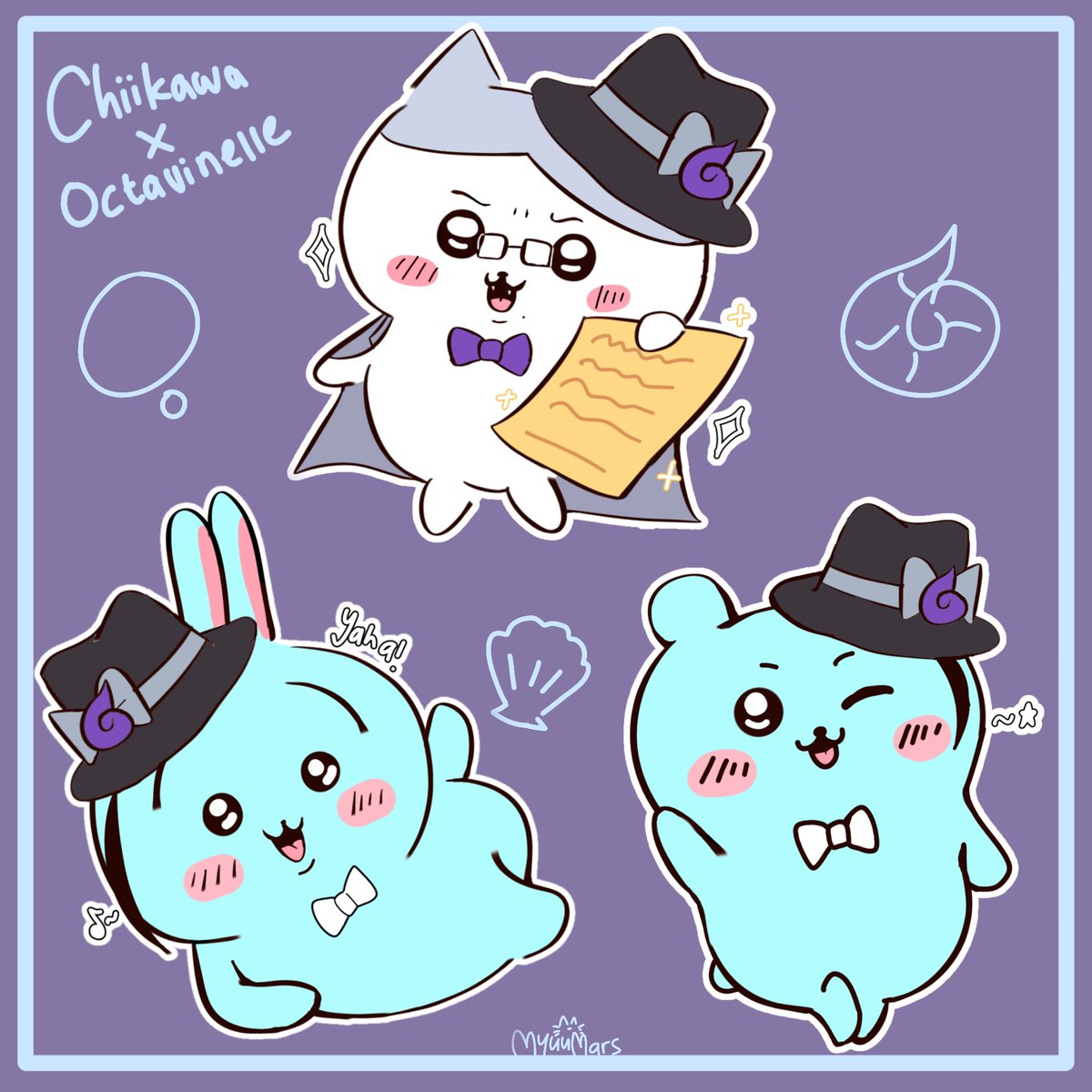 Octatrio but Chiikawas😂
#twistedwonderland #twst #twstファンアート #octavinelle #chiikawa #art #fanart #crossover