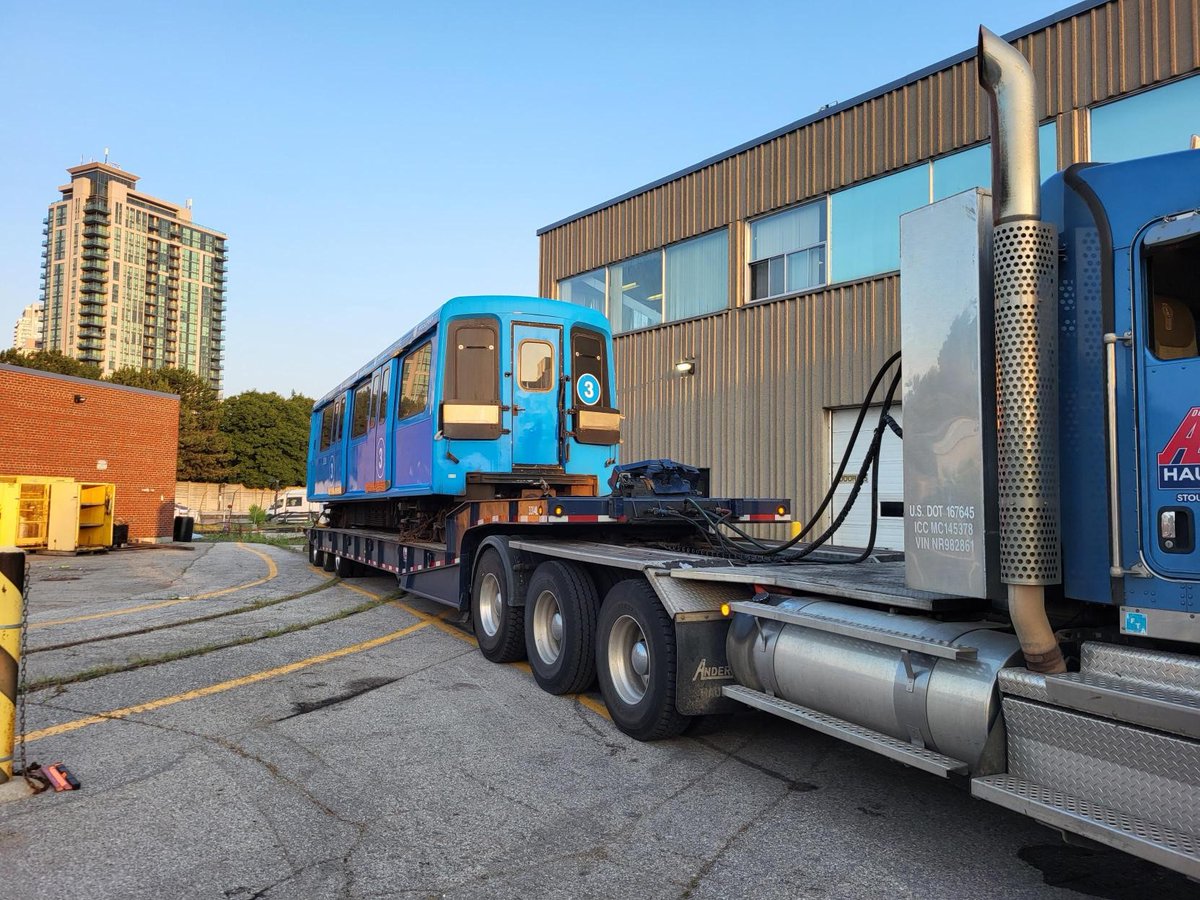 TTC Media Relations 📰🚌🚋🚈 (@ttcnewsroom) on Twitter photo The end of an era for the #TTC.
The last UTDC/Bombardier/Alstom Scarborough RT car (#3008) left the premises this morning and arrived at its new home...a place where many rare and exotic beasts dwell: <a href="/TheTorontoZoo/">The Toronto Zoo</a> The end of an era for the #TTC.
The last UTDC/Bombardier/Alstom Scarborough RT car (#3008) left the premises this morning and arrived at its new home...a place where many rare and exotic beasts dwell: <a href="/TheTorontoZoo/">The Toronto Zoo</a>