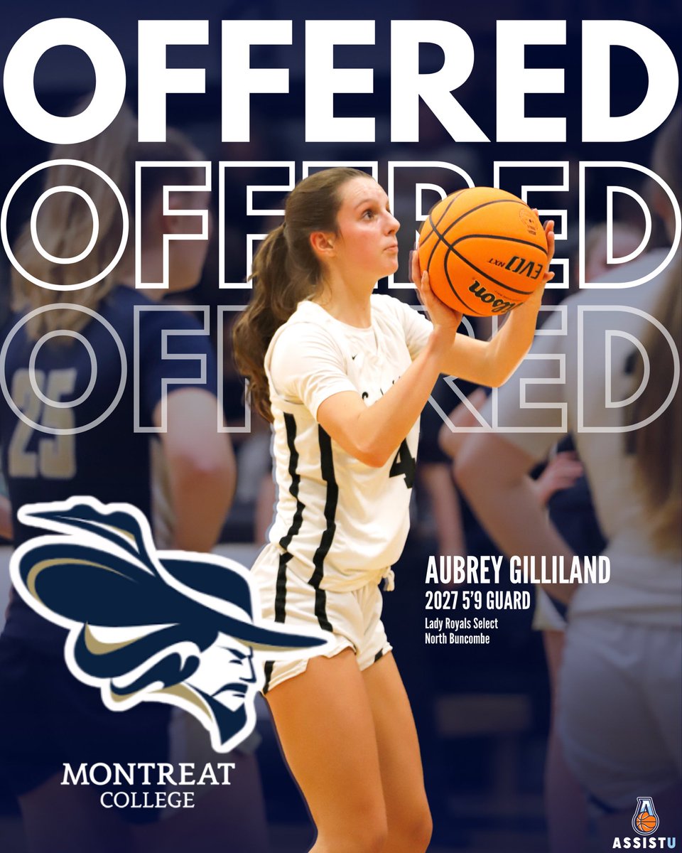 Aubrey Gilliland (@aubgilliland4) on Twitter photo I am very grateful to receive my first offer to continue my academic and athletic career with Montreat College. Thank you <a href="/CoachJamieMoore/">Coach Jamie Moore</a> and <a href="/Harner34/">Matt Harner</a> for inviting me to join practice with <a href="/MontreatWBB/">Montreat Women's Basketball</a>.
<a href="/Assist_U_/">AssistU Recruiting</a>
<a href="/CoachBCH/">Brittany Cox Hudson</a>
<a href="/nbhswbball/">NBHS Women’s Basketball</a>
<a href="/ladyroyalselect/">Lady Royals Select</a> I am very grateful to receive my first offer to continue my academic and athletic career with Montreat College. Thank you <a href="/CoachJamieMoore/">Coach Jamie Moore</a> and <a href="/Harner34/">Matt Harner</a> for inviting me to join practice with <a href="/MontreatWBB/">Montreat Women's Basketball</a>.
<a href="/Assist_U_/">AssistU Recruiting</a>
<a href="/CoachBCH/">Brittany Cox Hudson</a>
<a href="/nbhswbball/">NBHS Women’s Basketball</a>
<a href="/ladyroyalselect/">Lady Royals Select</a>