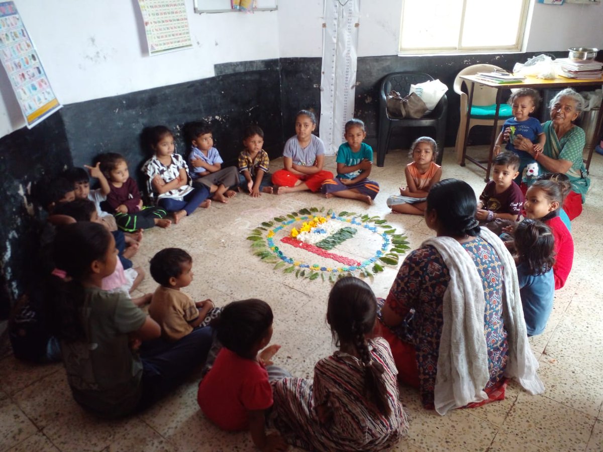 હર ઘર તિરંગા અંતર્ગત રંગોળી સ્પર્ધા કરવામાં આવી