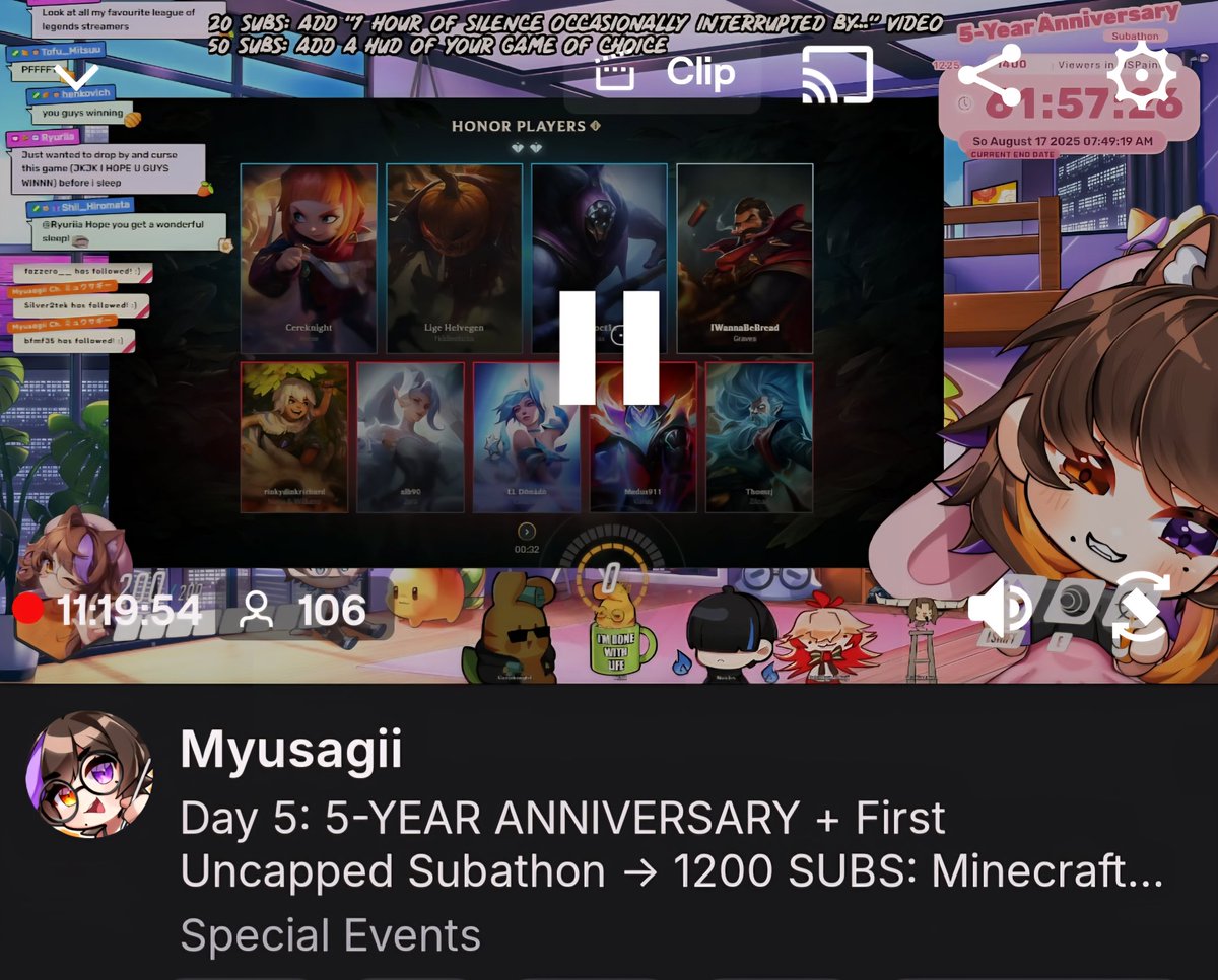 Guys I just wanted to share my favourite League of Legends streamers

They love the game so much that theyve been playing for almost 12 hours!!! Its crazy!!

(Go watch and drop a sub so she plays overwatch next)