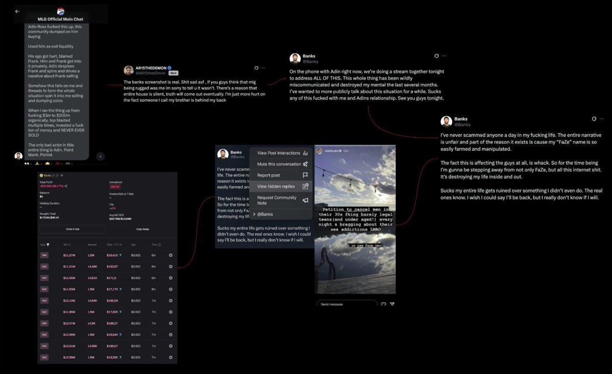 CryptoMine23's tweet image. A full breakdown of the ongoing public fallout between FaZe Banks and Adin Ross. Allegations of a crypto scam, leaked private chats, and emotional posts from Banks announcing he's stepping away from FaZe and the internet. A lot to unpack here.

#FaZeBanks #AdinRoss #Crypto #Drama
