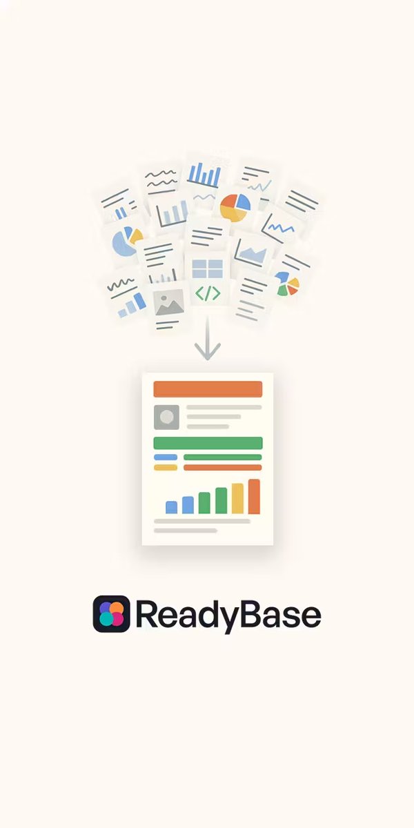 thisiskp_'s tweet photo. 🔔 Coming Soon Alert 🔔

Imagine if you could simply prompt your way to beautiful production-ready PDFs in seconds

That's the magic with @readybaseai  which lets users transform ANY INPUT into a production-ready PDF 

Your output is now ready to share, send, post or present. 

Designed to produce engaging, consumable outputs that level-up any intelligence workflow.

Can't wait to show you what @HaydenH36 and @jreitman11 are cooking 🍳 

Click "Notify Me" below to know when it goes live on @ProductHunt soon 👇