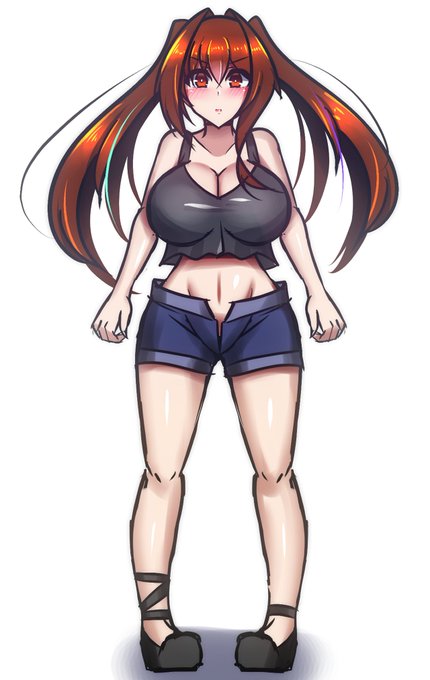 うちの子ましろちゃん(トレーニングスタイル)です。
鍛練中は大体この格好で、運動に向いてるかどうかはともかく動きやすくはあるみたいです。 