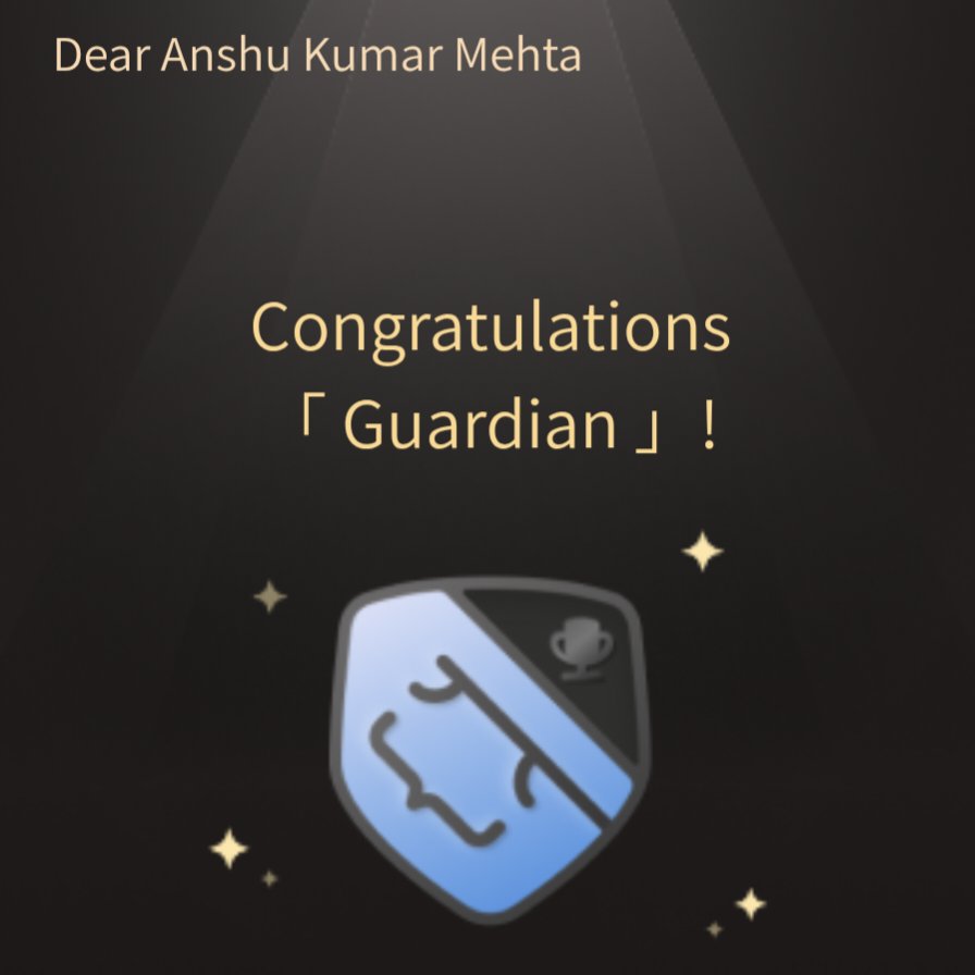 anshu_2211_'s tweet image. 🚀 Reached Guardian on @LeetCode!
📈 Rating: 2154 | Top 1.21% Globally (8,451 / 737,635)

From countless WA’s &amp;amp; TLE’s to this milestone - Amazing Feeling. 

#CompetitiveProgramming #ProblemSolving #CodingJourney #Guardian #100daysofcoding #100DaysOfCode