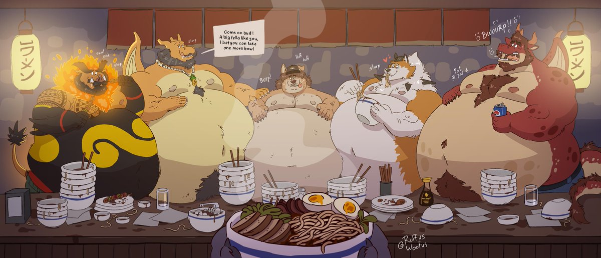 Ruffy doggo 🐶🌸 (@ruffus_woofus) on Twitter photo Enjoying the feast and eat a lot with the buddies ✨🍜🍜🍜✨
Commission made for <a href="/Calidragon06/">CaliDragon🍙🌸</a> 🐲🔥 <a href="/TuskboarTheBoar/">Tuskboar</a> 🐗🔥 and <a href="/GargantuanChili/">Bernus 🌶️🔥</a> 🐲🌶️ Enjoying the feast and eat a lot with the buddies ✨🍜🍜🍜✨
Commission made for <a href="/Calidragon06/">CaliDragon🍙🌸</a> 🐲🔥 <a href="/TuskboarTheBoar/">Tuskboar</a> 🐗🔥 and <a href="/GargantuanChili/">Bernus 🌶️🔥</a> 🐲🌶️