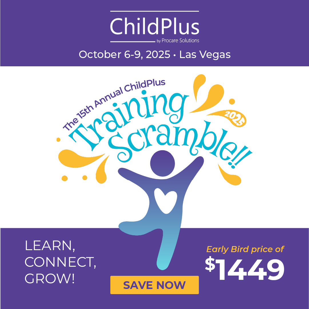 ChildPlus's tweet photo. Experience the 15th Annual ChildPlus Training Scramble!! in-person in Las Vegas. Participate in interactive sessions, 1-on-1 meetings with ChildPlus staff, and celebrate with peers at our special reception. Early Bird pricing ends TOMORROW! https://t.co/LQu73LI2qE https://t.co/6sJO8wAsBo