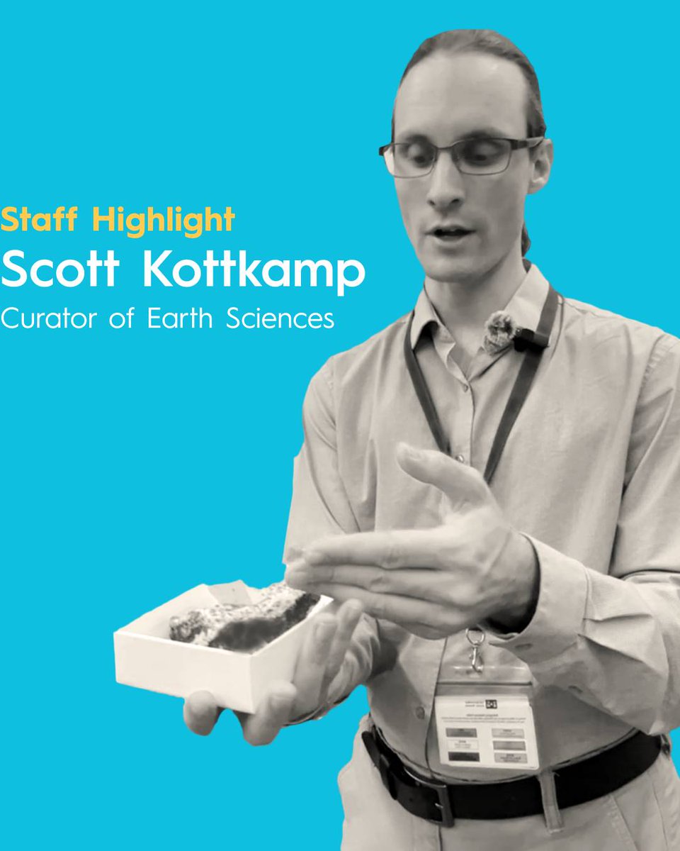 VictorValleyMus's tweet photo. 🌍 Meet Scott Kottkamp, our rockstar Curator of Earth Sciences.🎥 We went behind the scenes with Scott this month to check out the Earth Sciences collection (fossils, minerals, and more)! Catch the full interview on YouTube (@sanbernardinocountymuseum). https://t.co/FoUYfDQEYP