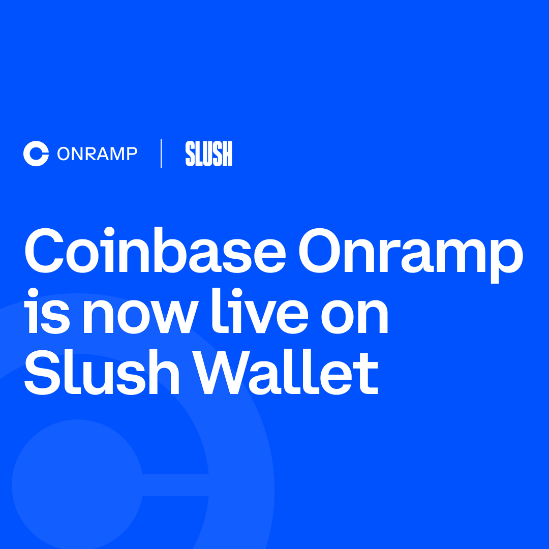 Coinbase Onramp meets Sui with <a href="/SlushWallet/">Slush</a>! 🎉

Slush Wallet lets users earn, swap, and explore the <a href="/SuiNetwork/">Sui</a> ecosystem.

With this integration, funding on Sui is simple: users can seamlessly convert fiat to both USDC and SUI from within the app.