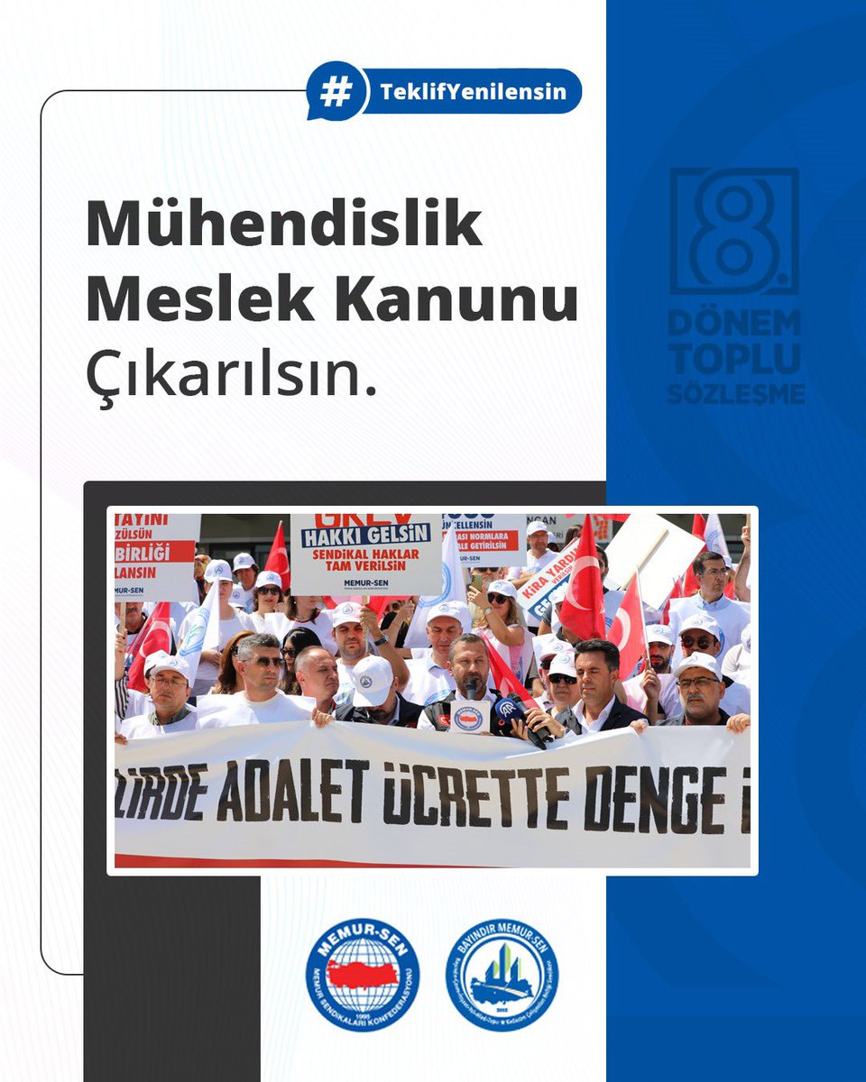 Mühendislik Meslek Kanunu Çıkarılsın!

#TeklifYenilensin