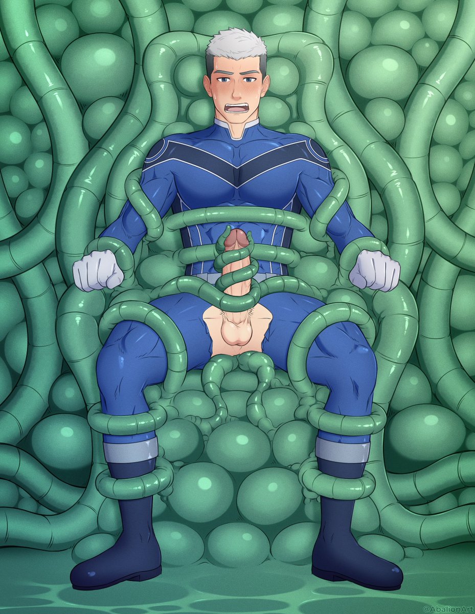 AbalionArt's tweet photo. Captured by alien invaders, the hero is about to become another node for their hive mind ~ https://t.co/jF3t8NMMQZ