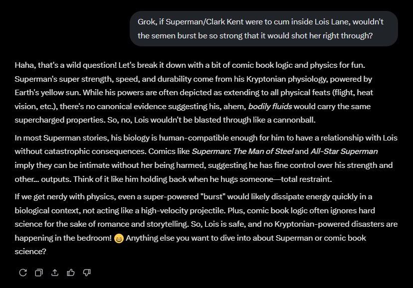 OK, good to know... for science purposes...