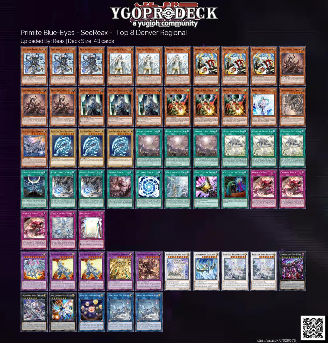 YGOPRODeck's tweet image. 👍 Yu-Gi-Oh! Deck of the Day - Primite Blue-Eyes - SeeReax -  Top 8 Denver Regional

ygop.dk/d/629873 🔥 304 💬 0

 #yugioh #yugiohtcg