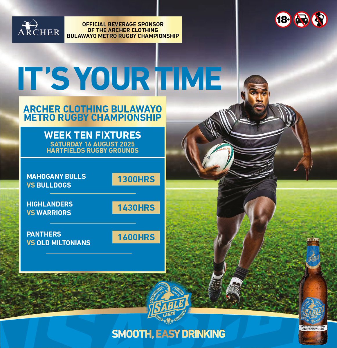 Here is some semi-final action to look forward to in the Paramount Garments Harare Province Senior Rugby League this weekend!

Meanwhile the Archer Clothing Bulawayo Metro Rugby Championship is heating up! #ItsYourTime
