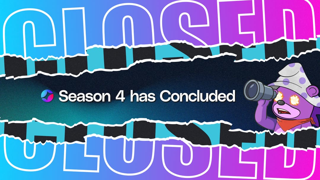 Somnia Quests Season 4 has come to an end.

A big thank you to everyone who joined in, explored, played, experimented, broke stuff, and helped improve the Somnia experience.

This is not the end of the story; a new adventure is already on the way.

Stay with Somnia.