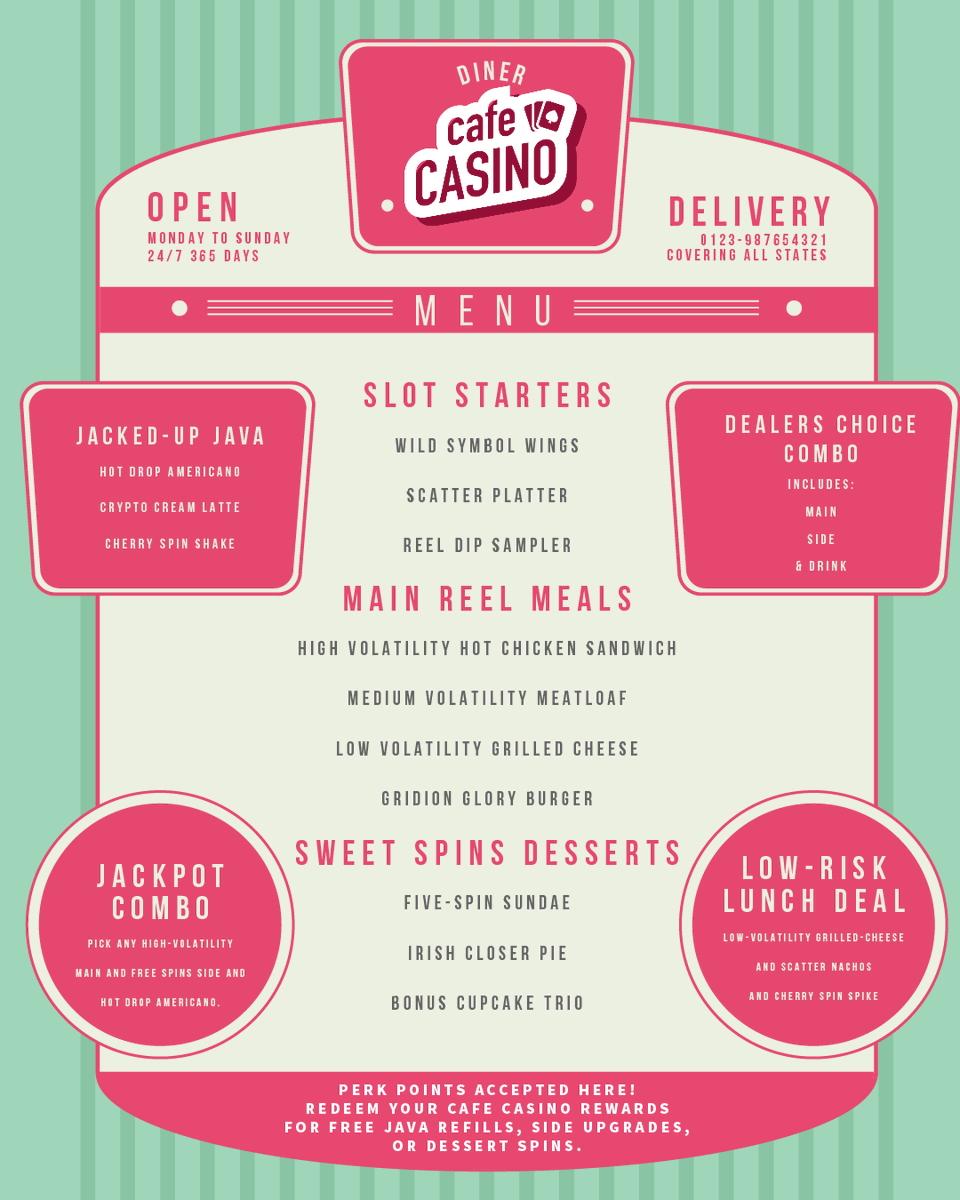 A menu is stacked with your faves! ☕ Drop your order in the comments 🎰👇