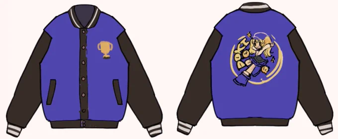 I found sketches of the jacket design we couldnt submit in time for the doki auction idk if this can go on #DokiGallery since its a sketch but I liked how it looks so here