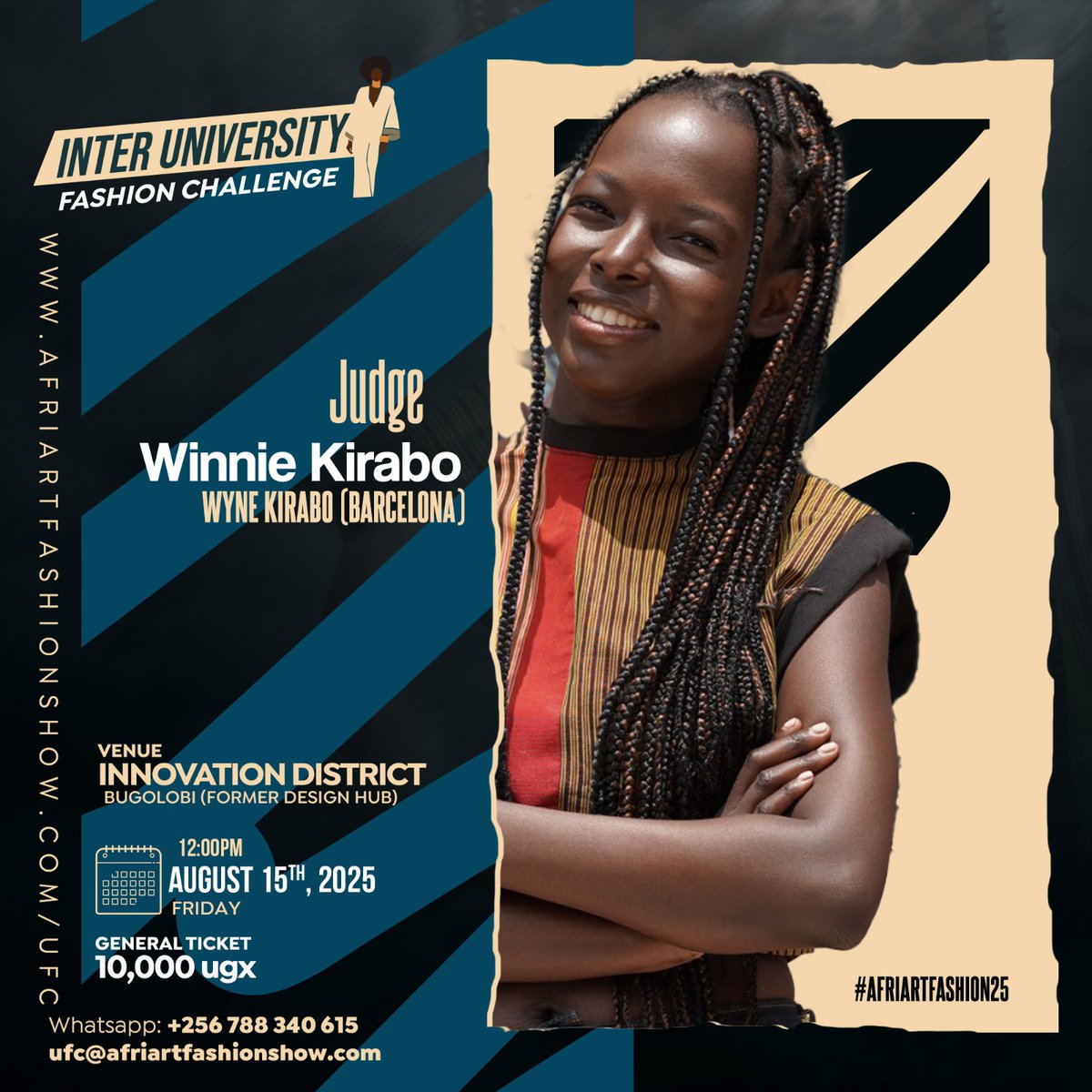 wynekirabo's tweet photo. Tomorrow 15th! Inter University Fashion Challenge. 12pm. Location: Innovation District, Bugolobi (former Design Hub)
Do you join us? 😍🤘🏾
#wynekirabo #afriartfashionshow #igcfashion #godfreykatende #fablstulemagazine #harrierhala https://t.co/xNyoBI8j9A