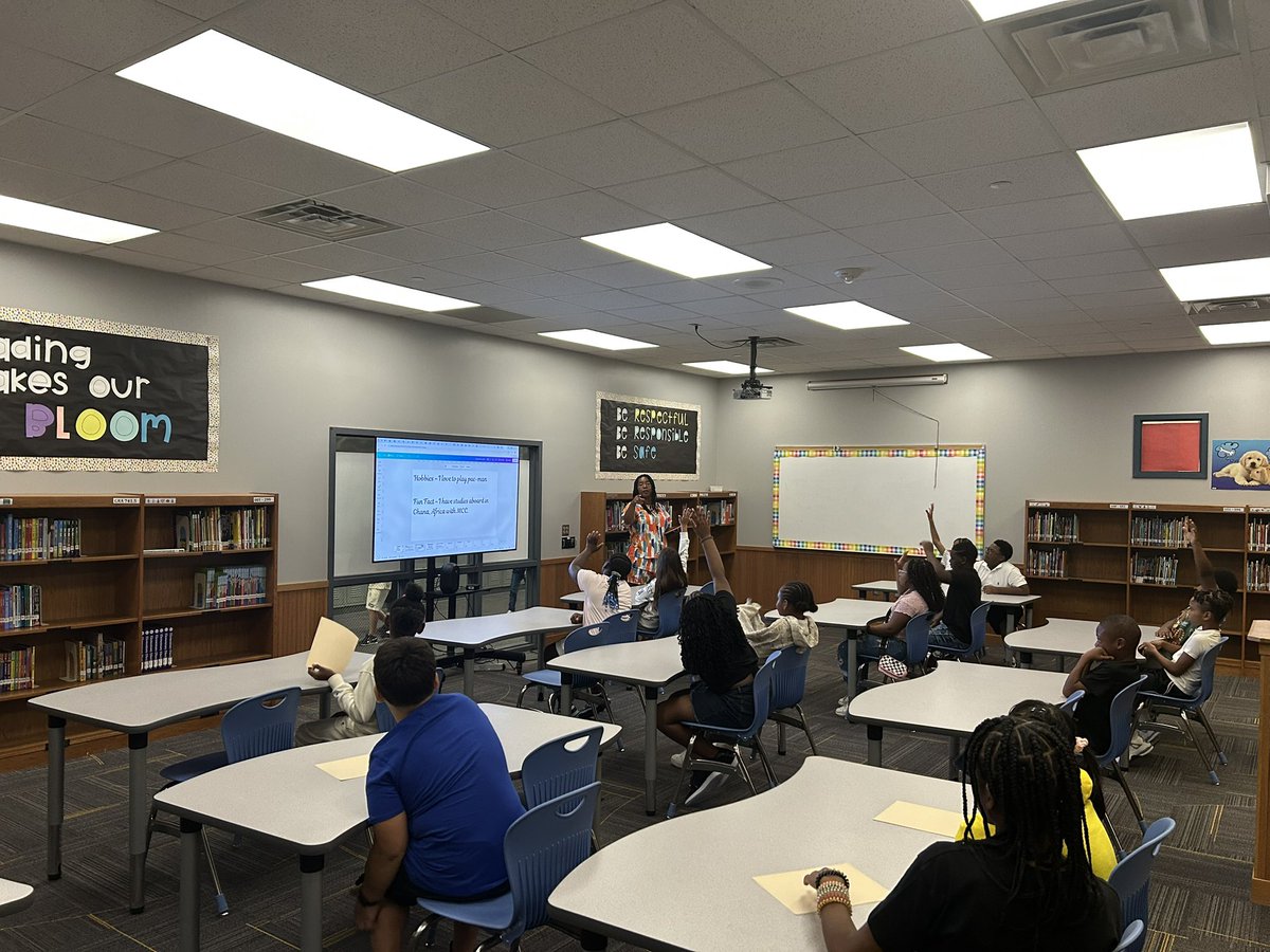 Our 5th graders and Specialists are laying a fantastic foundation by setting up routines and procedures on our first day! Proud of our Bobcat Leaders😺🐾#itsshowtime