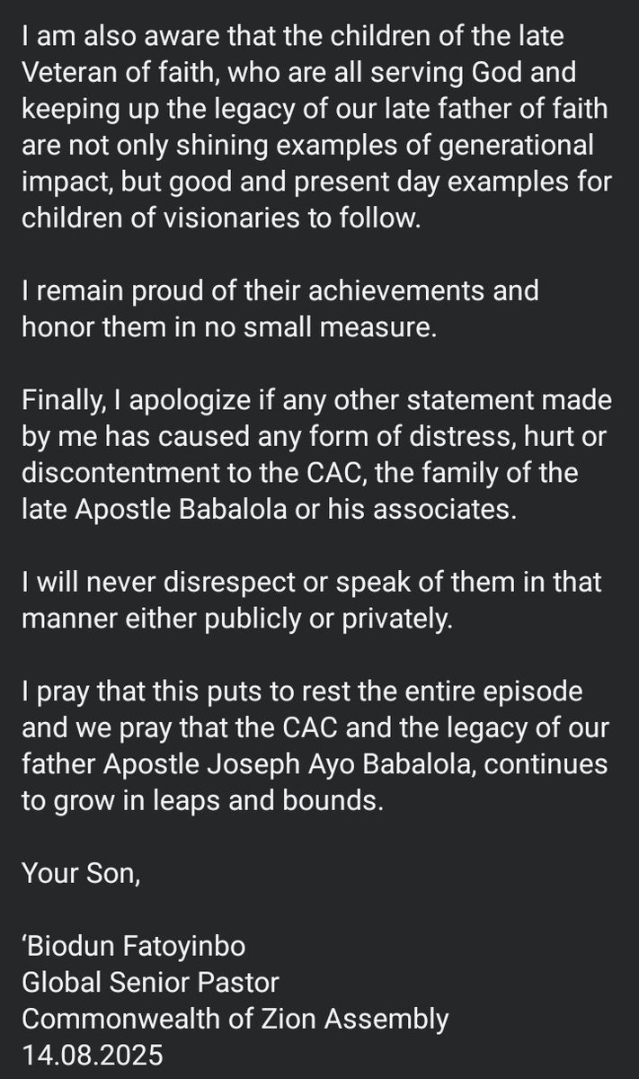 Beautiful response by Pastor <a href="/BiodunFatoyinbo/">Biodun Fatoyinbo</a>