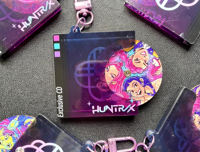 K Pop Demon Hunters Merch is here~ Huntrix CD charm is on sale, the casing came out to dark.