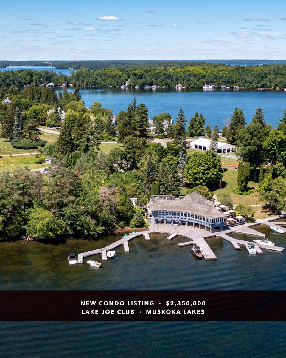 clarkemuskoka's tweet photo. CONDOMINIUM AT LAKE JOE CLUB
1126-2 Elgin House Road, Muskoka Lakes
$2,350,000
VIEW: https://t.co/e7IlTYYGJJ
.
.
.
#JustListed #NewListing #LakeJoeClub #LakeJoe #MuskokaRealEstate #MuskokaRealtor #MuskokaLiving #LuxuryRealEstate #GolfLife #LuxuryCondo https://t.co/tnQvknqLVy