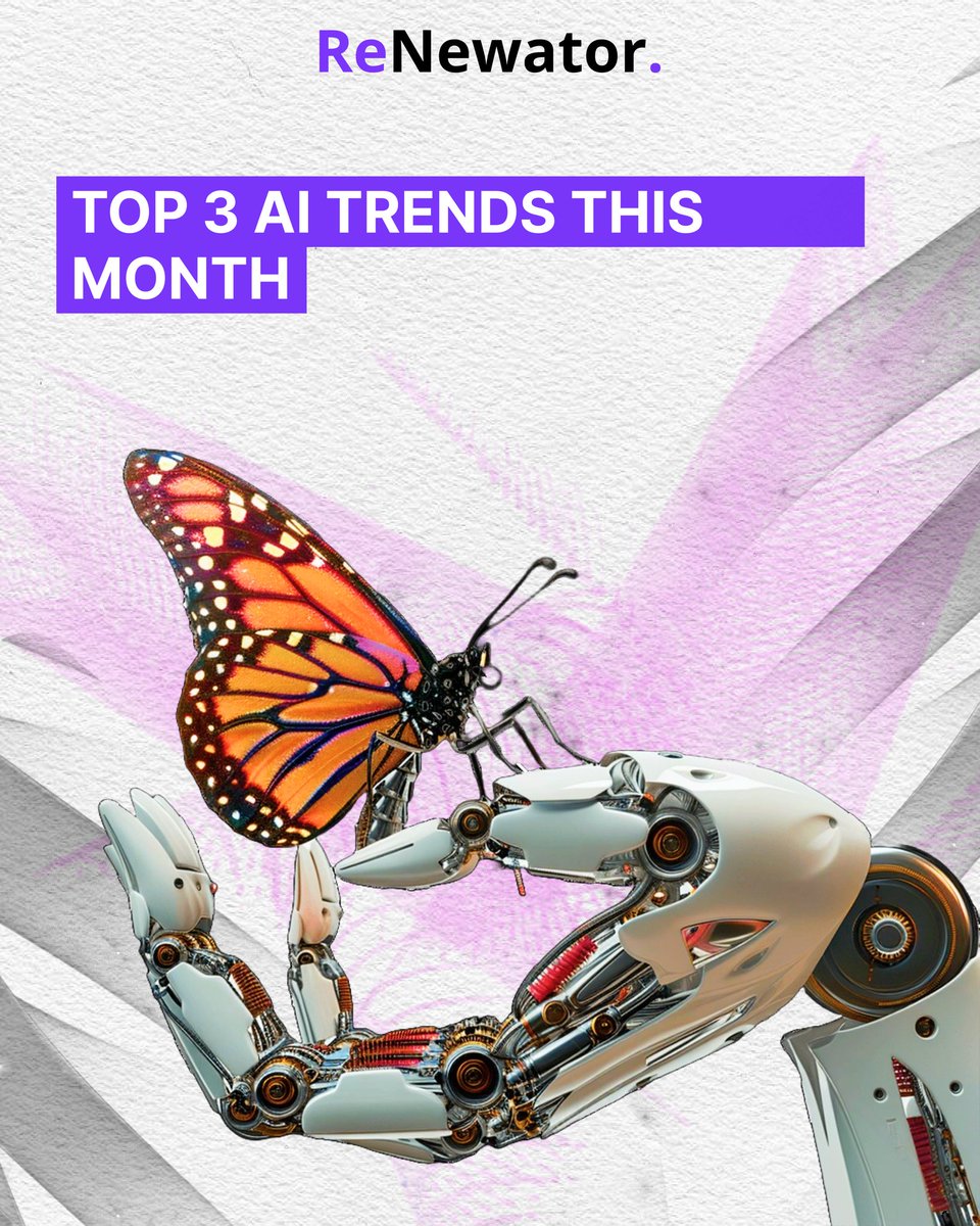 ReNewatorcom's tweet image. 🚀 Top 3 AI Trends
1️⃣ Personalization at scale — assistants that adapt to you.
2️⃣ Edge AI — faster, private, cheaper on-device.
3️⃣ AI-augmented creativity — co-creating in writing, design & music.
💡 More personal. More private. More creative.
#Renewator #AITrends #FutureOf