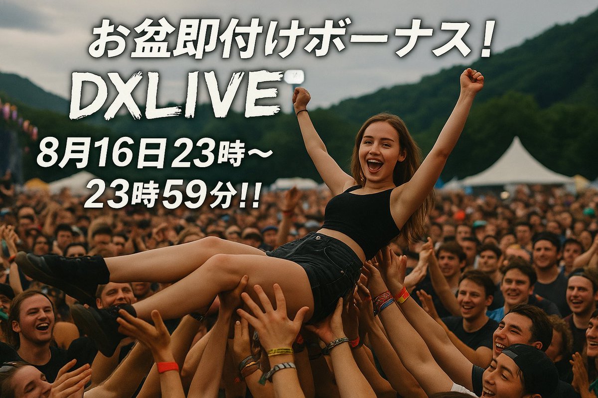 TomyTomytherich's tweet photo. ミッション開始まであと少し…⏳　
#dxlive

8/16 23:00〜23:59
お盆即付けボーナス
5分ごと5pt！最大40pt

60分一本勝負
準備はいいですか？

#dxlive #チャトレ #初心者 #海外チャット https://t.co/clKUVwERJD