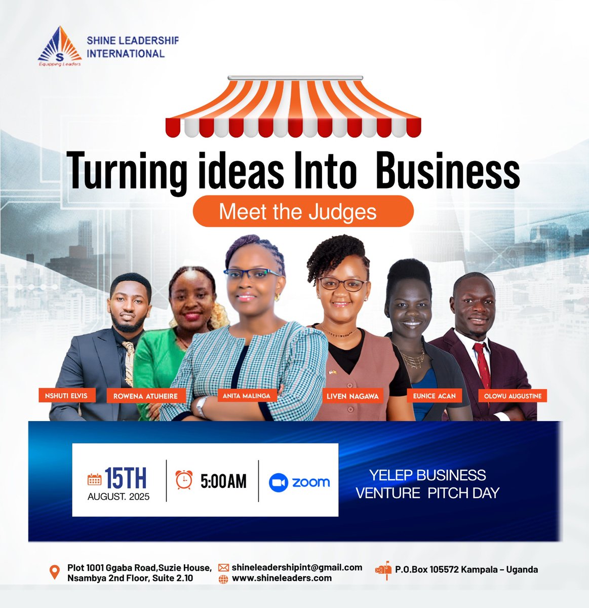 Tomorrow, come and join us as we witness Youth pitch their businesses for seed funding after 7 weeks of Youth Empowered Leadership and Entrepreneurship Training Program. Meanwhile, they've started and have been running theirs businesses for 1 month now.

From Potential to Impact.