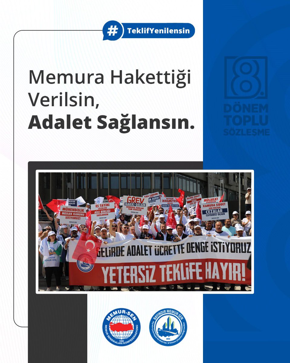 Memura hakettiği verilsin, adalet sağlansın!

#TeklifYenilensin