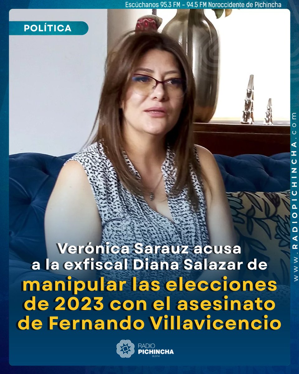 🏛️#Política | La viuda de Fernando Villavicencio sostiene que el asesinato del candidato fue utilizado para favorecer a Daniel Noboa y a la carrera de la exfiscal.
#LaRadioDeLasNoticias
Los detalles⤵️
radiopichincha.com/veronia-sarauz…