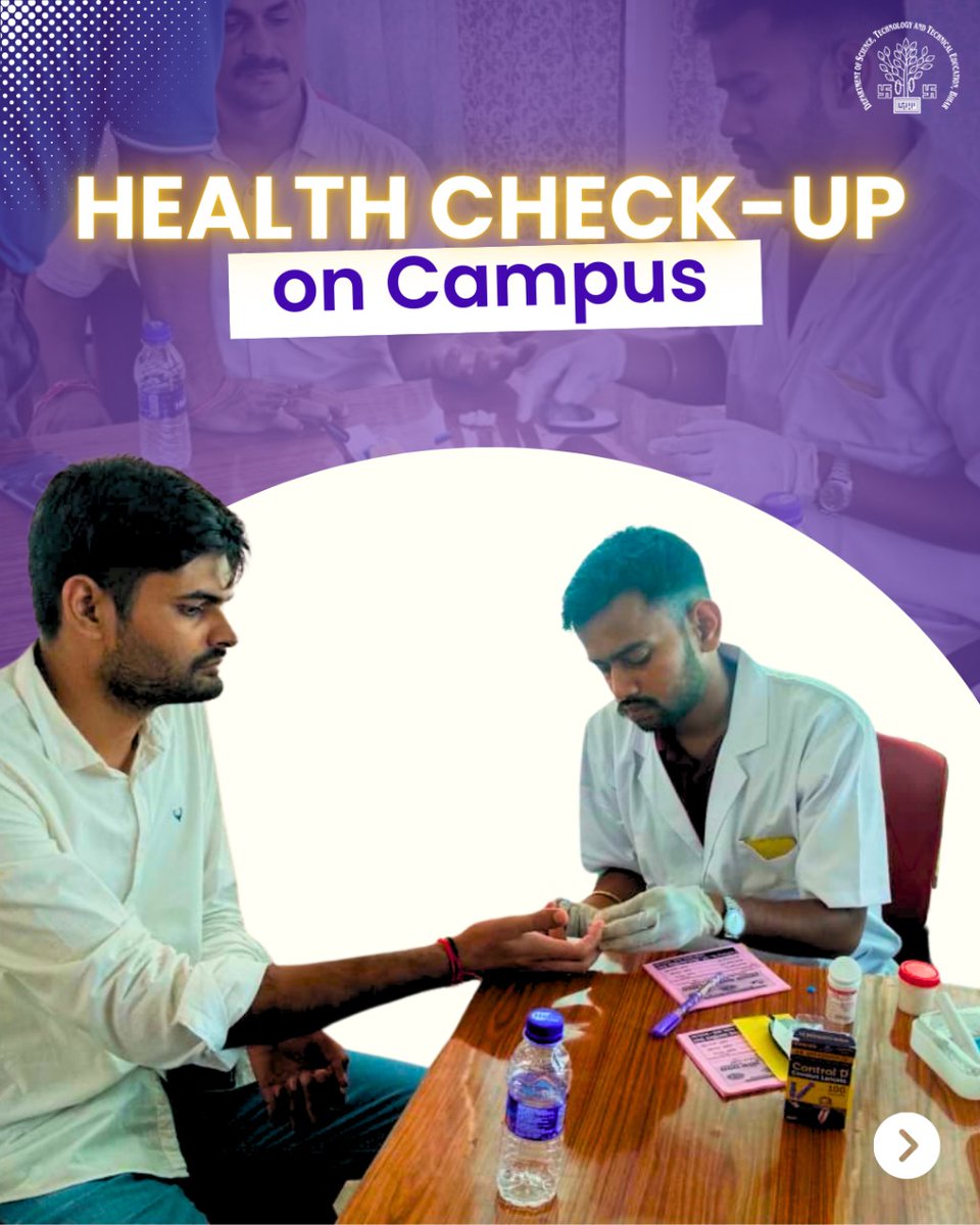 DSTTEBihar's tweet photo. A health check-up camp at LNJPIT, Chapra, in collaboration with The Lions Club, offered on-campus screenings, advice &amp; medicines for students, faculty &amp; staff.

#HealthCamp #LNJPIT #WellbeingFirst #StudentWellbeing #CampusCare #BiharEducation #HealthAwareness https://t.co/jb1JCUPWut