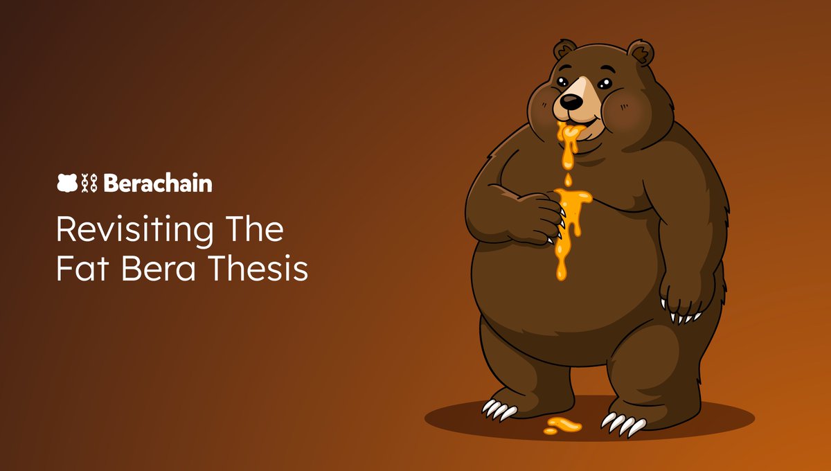 It’s been a while but the thesis is still alive and kicking.

Read about the Fat Bera thesis and how things have changed and how things have stayed the same on Berachain.

blog.berachain.com/blog/revisitin…