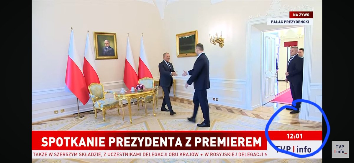 Czy ja dobrze widzę, że jest inba o to, że Premier czekał i czekał i czekał na Prezydenta, który się specjalnie spóźnił, żeby tego premiera upokorzyć? A ten tak czekał i czekał, a tamten sie spóźniał i spóźniał? 
A cała sprawa dotyczy tego, że zamiast o 12:00 przyszedł o 12:01?