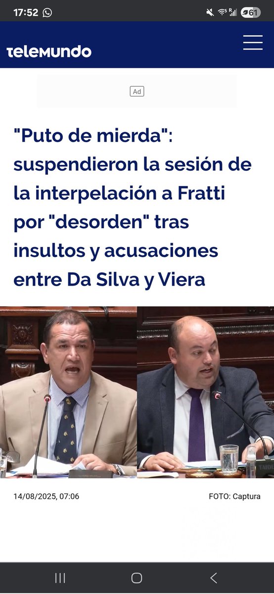 Gonzalo Reboledo (@g_reboledo) on Twitter photo La bancada del <a href="/Frente_Amplio/">Frente Amplio</a> emitió un comunicado de días expresando preocupación por las formas en el senado.
Para algunos puede parecer una gracia, pero el deterioro de las instituciones no es gracioso.
Una pena tener estos espectáculos decadentes La bancada del <a href="/Frente_Amplio/">Frente Amplio</a> emitió un comunicado de días expresando preocupación por las formas en el senado.
Para algunos puede parecer una gracia, pero el deterioro de las instituciones no es gracioso.
Una pena tener estos espectáculos decadentes