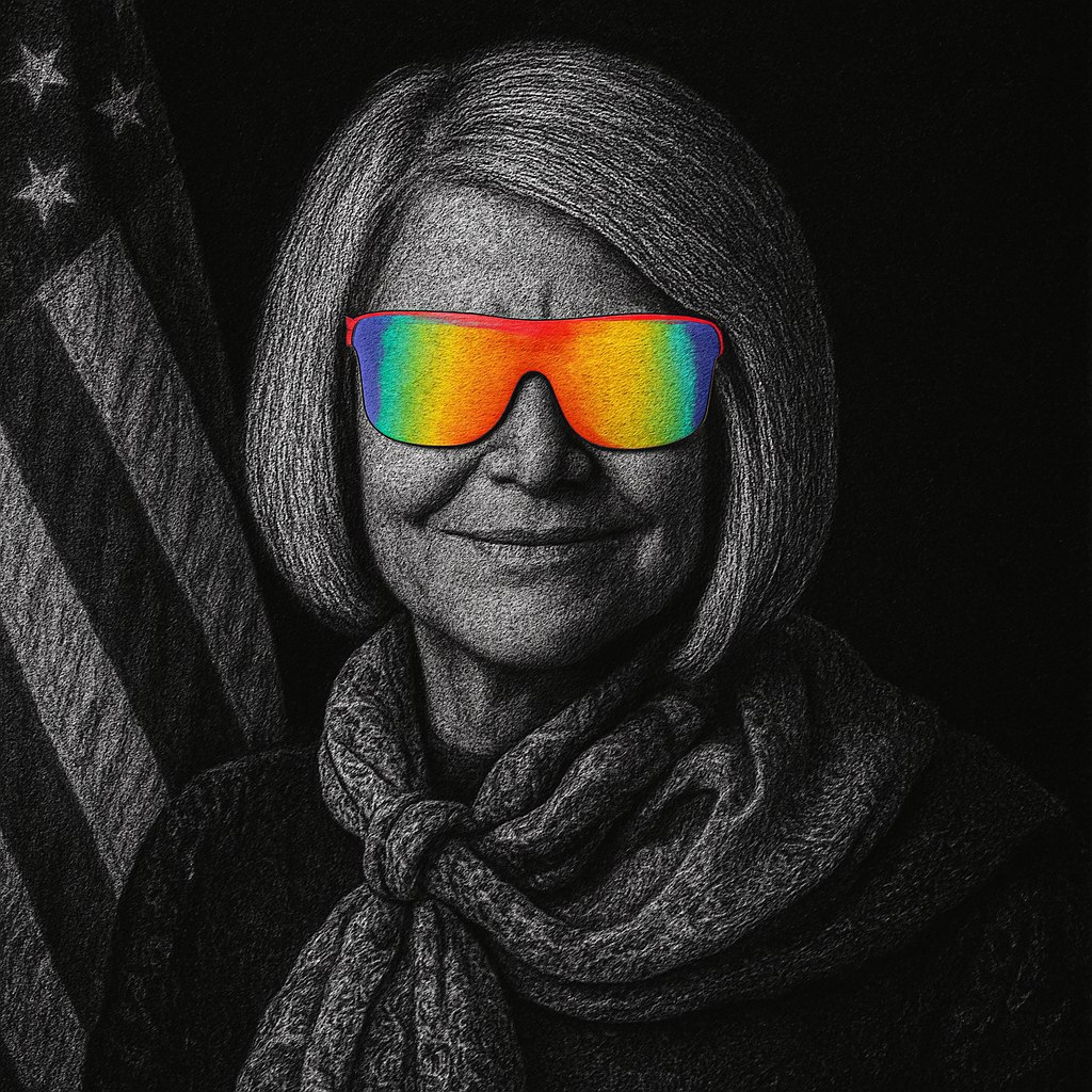参议员拉米斯戴彩虹太阳镜的 meme 图像