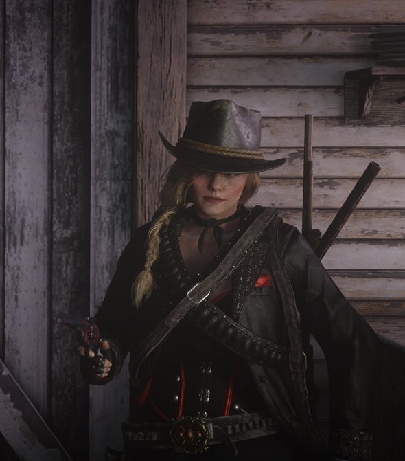 ShootYaTwice's tweet photo. “Turn around, nice and slow.” 

The blonde pointed her revolver towards [the Reader]. https://t.co/KousvzoV9y