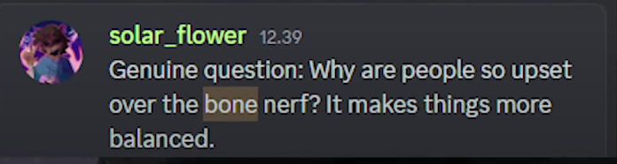 crk_ua's tweet photo. Shut the actual FUCK up wydm "more balanced" firstly the trinket "macroing" or whatever works on bassie and only bassie and probably the majority of the players  don't have her this honestly so obvious Qwel hates us players having fun and no this isn't just about the bone https://t.co/QZXIyBFigZ