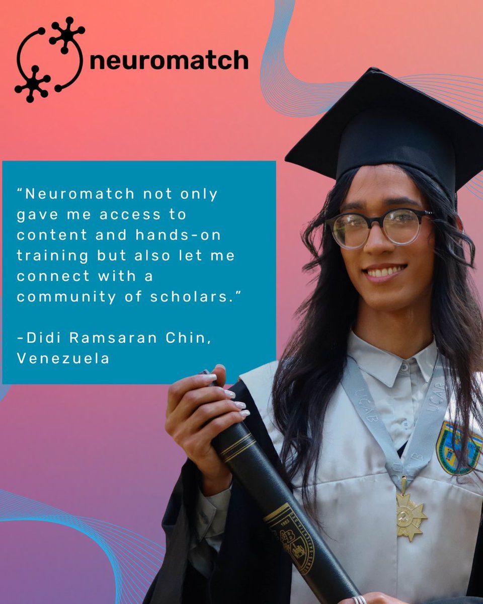 neuromatch's tweet image. From psychology student in Venezuela to aspiring computational neuroscientist, Didi Ramsaran Chin's journey has been transformed by Neuromatch Academy!
➡️ Read Didi's story & advice here: buff.ly/tV5uZLF
#ComputationalNeuroscience #NeuroAI